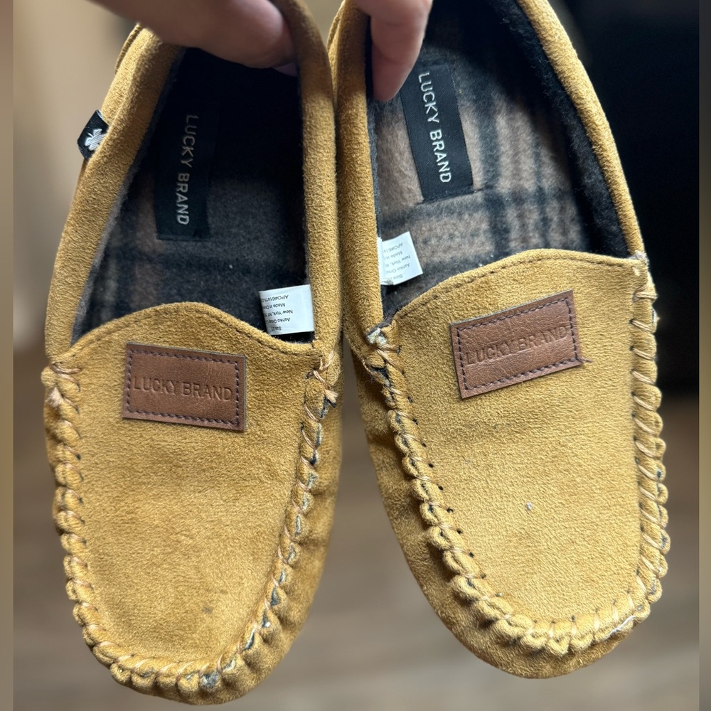 Lucky Brand Chestnut Suede Moccasins